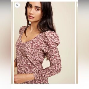 National‎ LTD Renee Shirred Sleeve V-Neck Masquerade Womens Medium